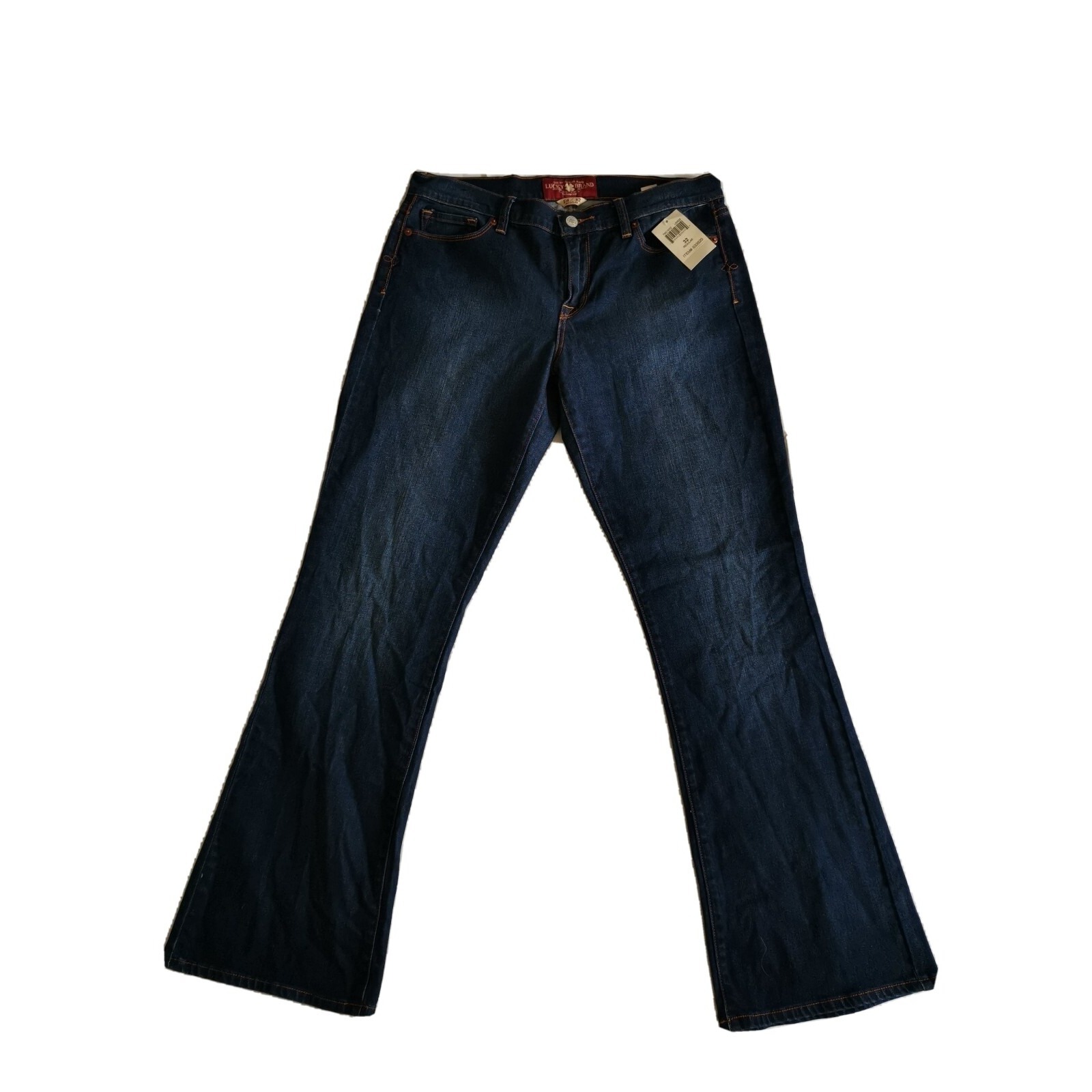 Lucky Brand Sofa Boot Blue Denim Womens Jeans Size 14 36x32 New